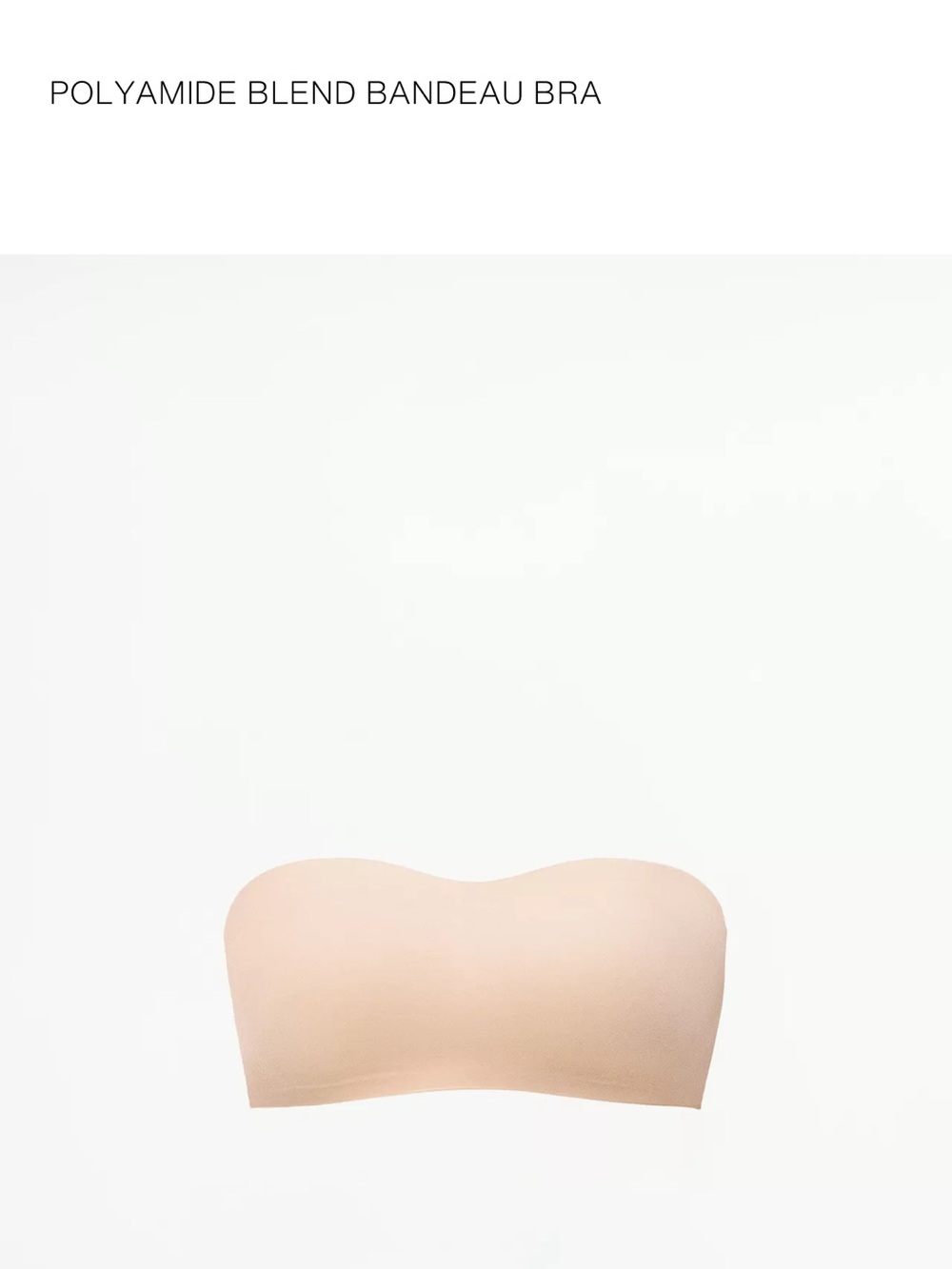 Zara Strapless/Linerless Bandeau Bra - Nude Blush